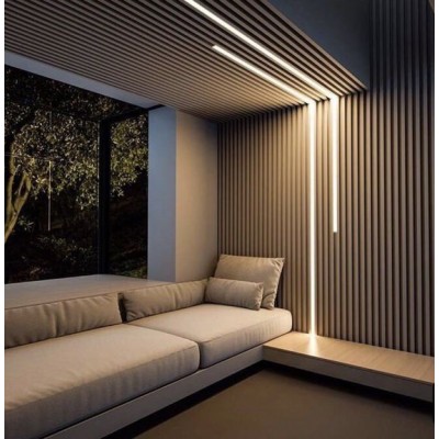 Small Aluminum Led Strip Profile Housing 2meter Wall Mount Aluminium Led Profile For Strip Lights With Touch Sensor